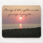 Peaceful Thoughts/Sunset on Beach mousepads