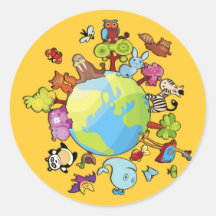 PeacefulPlanet4W+Pnt copy Sticker