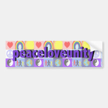 peaceloveunity Bumper Sticker