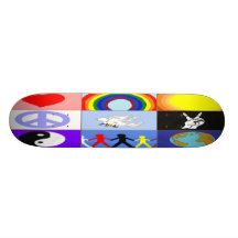 peaceloveunity Mosaic Skateboard