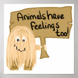 Peach animal feelings too posters