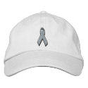 peach awareness ribbon embroidered hats