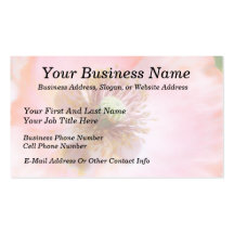 Peach Coloured Annual Poppy Business Card Templates