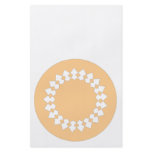 Peach Elegant Round Design. Art Deco. Custom flyers