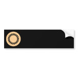 Peach Elegant Round Design. Art Deco Style Bumper Sticker