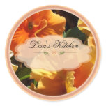 peach floral spice jar labels stickers