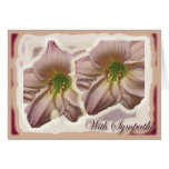 Peach Lillies Sympathy Card