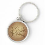 Peach Long Life Fame Chinese Magic Charms Key Chain