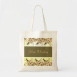 Peach orchids floral tote bags - customise
