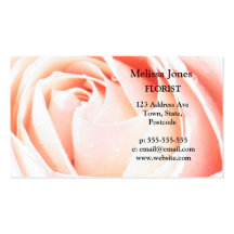 Peach Pink rose Business Card Templates