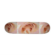 Peach Pink Rose Macro Skate Boards