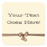 Peach Ribbon & Bow-Personalise it!