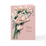 Peach Roses  Easter Card