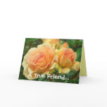 Peach Roses Friendship Card