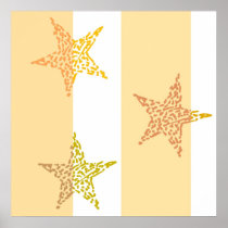 Peach Stars and Stripes Posters