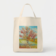 Peach Tree in Bloom at Arles, Van Gogh Bags