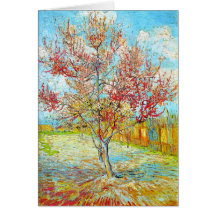 Peach Tree in Bloom at Arles, Van Gogh Greeting Card