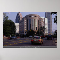 Peachtree Street, Atlanta, Georgia, U.S.A. Poster