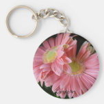 Peachy Gerbera Daisies Keychain