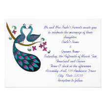 Peacock -1 Wedding Invite