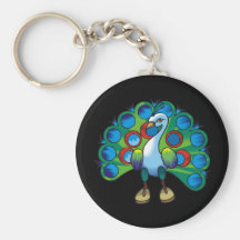 Peacock 2 keychain
