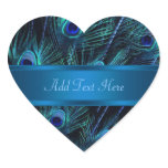 Peacock Blue Peacock Feather Envelope Seal stickers