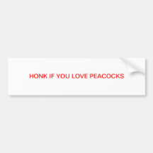 Peacock Bumper Sticker