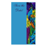 Peacock Business Profile Save the Date Card Business Card