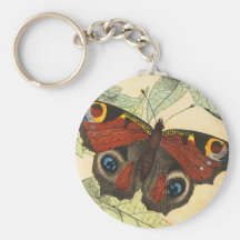Peacock Butterfly Key Chain