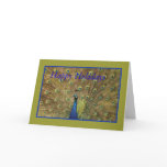 Peacock Christmas Card