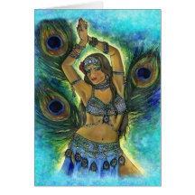 Peacock Dancer Greeting Card
