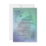 Peacock diy RSVP Card template Personalized Invitations