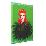 Peacock dress gallery wrap canvas