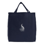 Peacock Fantasy Tote embroidered bags