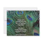 Peacock Feather and Basket Birthday Invitation