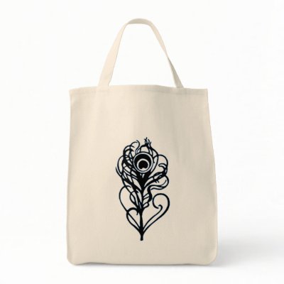 Peacock Feather Bag by JuJuGarden