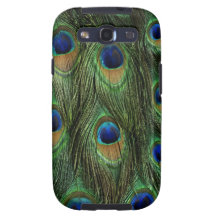 Peacock Feather Case Cover Galaxy SIII Cover