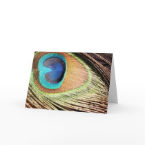 Peacock Feather Designs Greeting Card