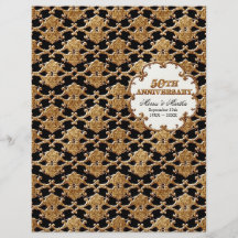Peacock & Feather Elegant Matching Wedding Program Personalized Flyer