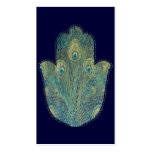 Peacock Feather Hamsa business cards