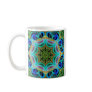 Peacock feather mandala mugs