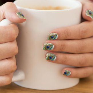 Peacock Feather Minx Fashion Nails - SRF