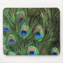 Peacock Feather Mouse Pad