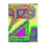 Peacock Feather n Flute of Krishna Post Cards