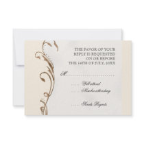 Peacock Feather n Swirls - Wedding Invitation