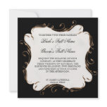 Peacock Feather n Swirls - Wedding Invitation