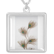 peacock feather necklace