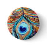 Peacock Feather Painting buttons