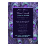 Peacock Feather Purple Drama - Wedding Invitation
