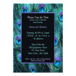 Peacock Feather Rehearsal Dinner Invitation